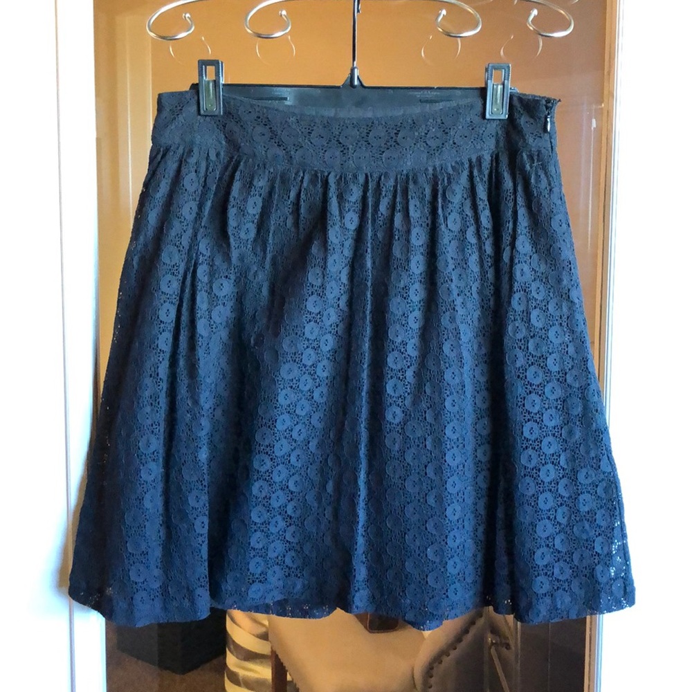 Tulle (brand) black circle lace skirt